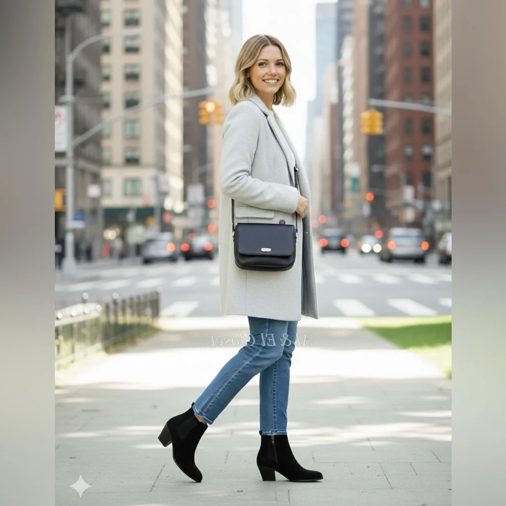 DV by Dolce Vita Collyns Black Faux Suede Ankle Booties Size 10 New With Box - Picture 3 of 12